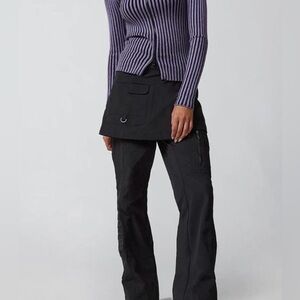 Urban Outfitters Black 2 Piece Skirted Layered Cargo Pants